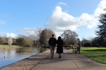 Couple walking at Odney